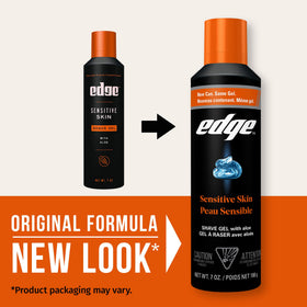 Gel de rasage Edge 7 oz pour hommes, packaging