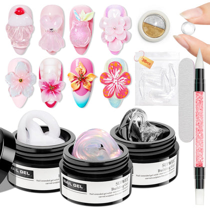 Gel de Sculpture 3D SUPWEE, trois gels de 14g en vue de face