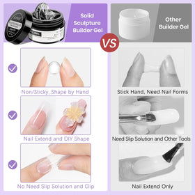Gel de Sculpture Non Collant SUPWEE sur Table de Nail Art