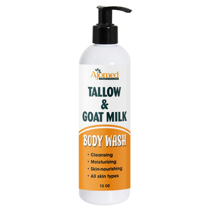 Gel douche AJOMED COSMETICS au Tallow et lait de chèvre, vue avant
