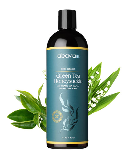 Gel douche Aleavia 473 ml au thé vert et chèvrefeuille, vue avant