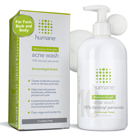 Gel douche anti-acné humane 10% peroxyde de benzoyle bouteille avant