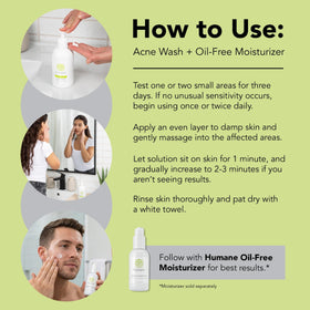 Gel douche anti-acné humane 10% peroxyde de benzoyle texture