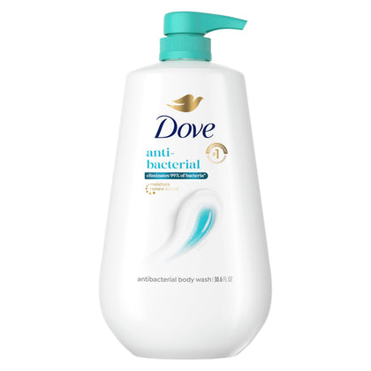 Gel douche antibactérien Dove 30,6 oz avec pompe vue avant