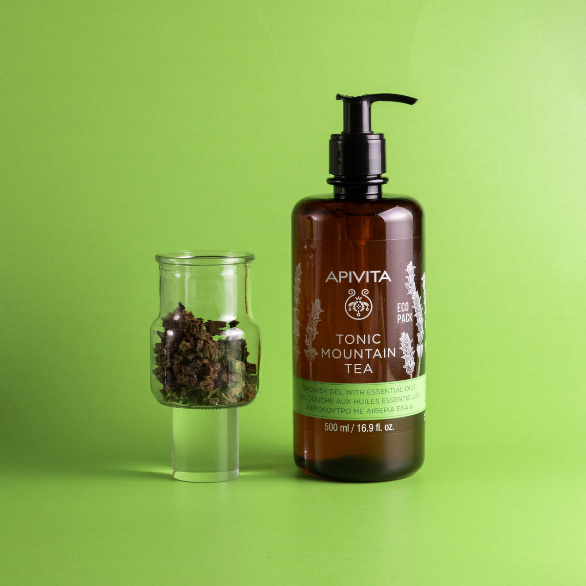 Gel Douche Apivita avec vue d'ensemble sur les ingrédients