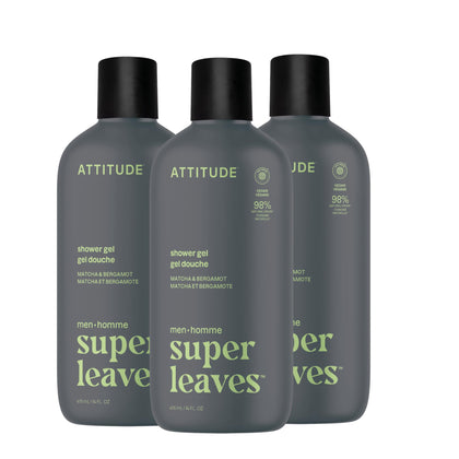 Gel Douche ATTITUDE pour Hommes 3x, vue de face