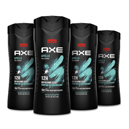 Gel douche AXE Apollo 4 compte en bouteille recyclée vue avant