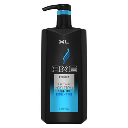 Gel douche AXE Phoenix 28 oz avec distributeur vue de face
