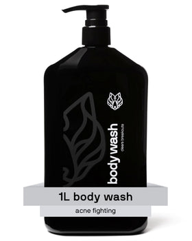 Gel douche Black Wolf 1L en vue avant avec étiquette