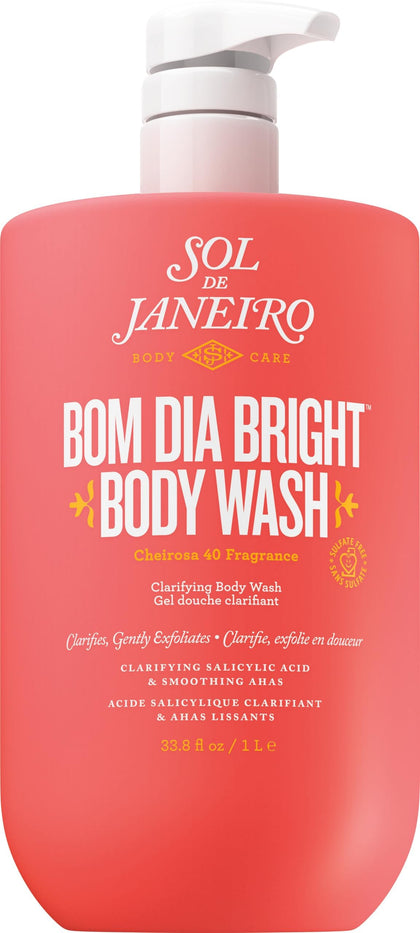 Gel Douche Bom Dia Bright 1L Sol de Janeiro avec pompe vue de face