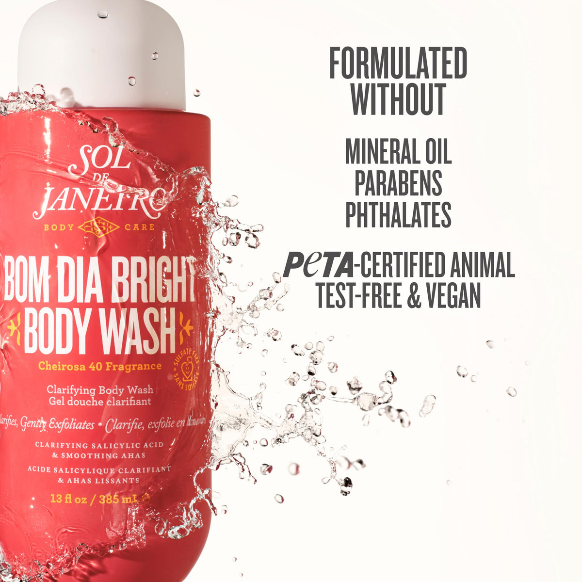 Gel Douche Bom Dia Bright Sol de Janeiro en utilisation sous la douche