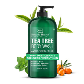 Gel douche Botanic Hearth à l'huile d'arbre à thé, vue avant