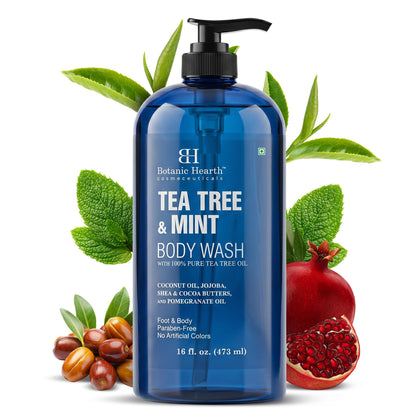 Gel douche Botanic Hearth au thé vert et menthe, vue de face