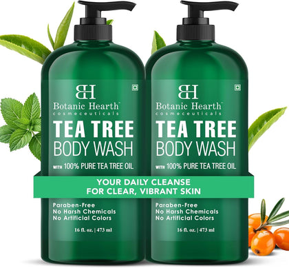 Gel Douche Botanic Hearth Tea Tree 2x473ml vue avant