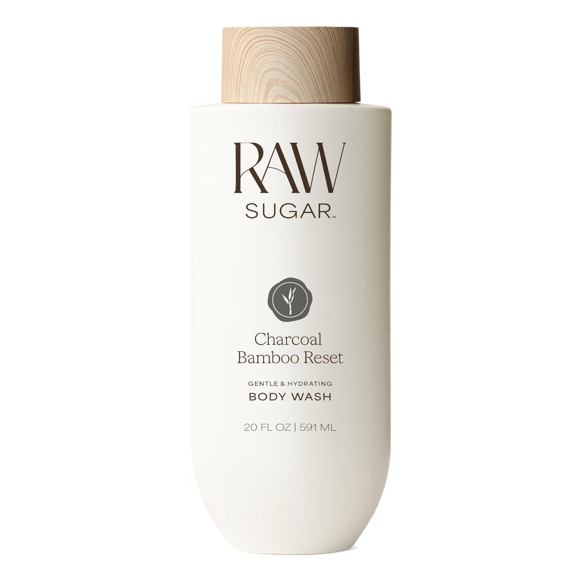 Gel douche Charcoal Bamboo RAW SUGAR 660g vue avant