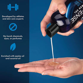 Gel douche Defense Soap en action dans une douche