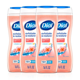 Gel douche Dial Exfoliate & Restore Sel de l'Himalaya 4-Pack vue avant