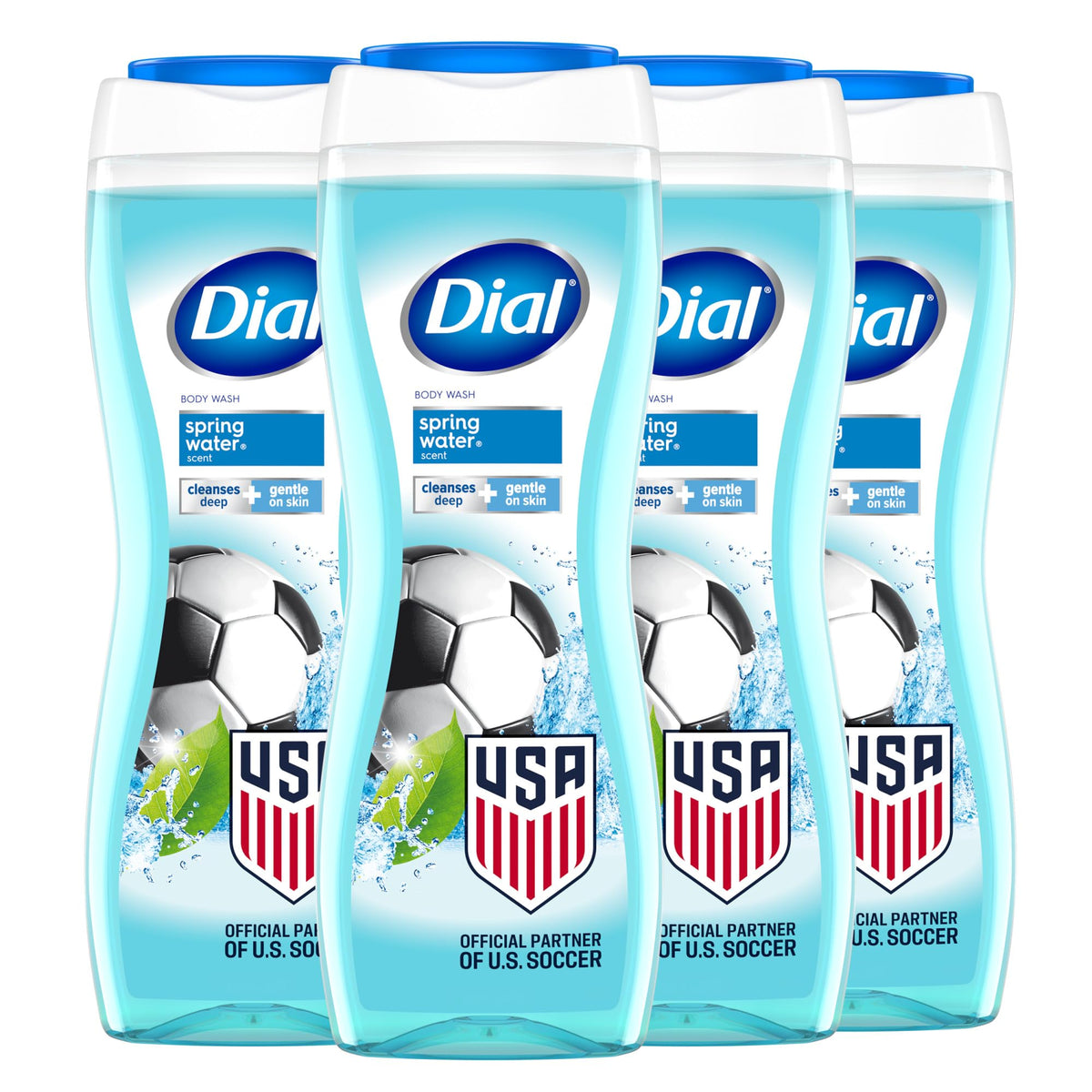 Gel douche Dial Refresh & Renew 4 x 473 ml vue avant
