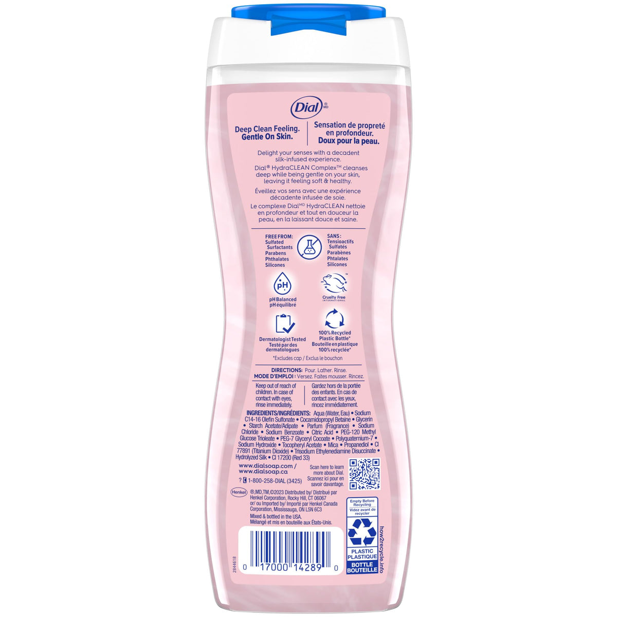 Gel douche Dial Soie & Magnolia avec fleurs de magnolia