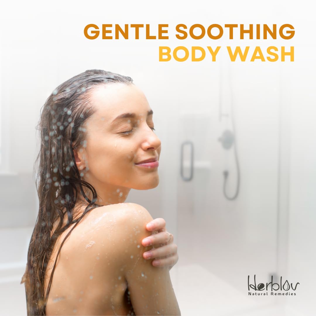 Gel douche éczema Herblov dans un environnement de salle de bain