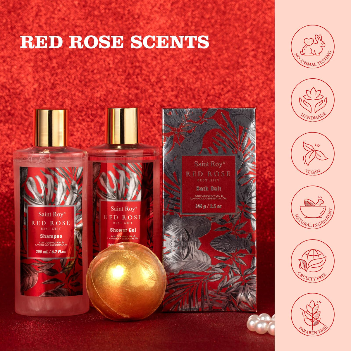 Gel douche et shampoing présents dans le panier cadeau