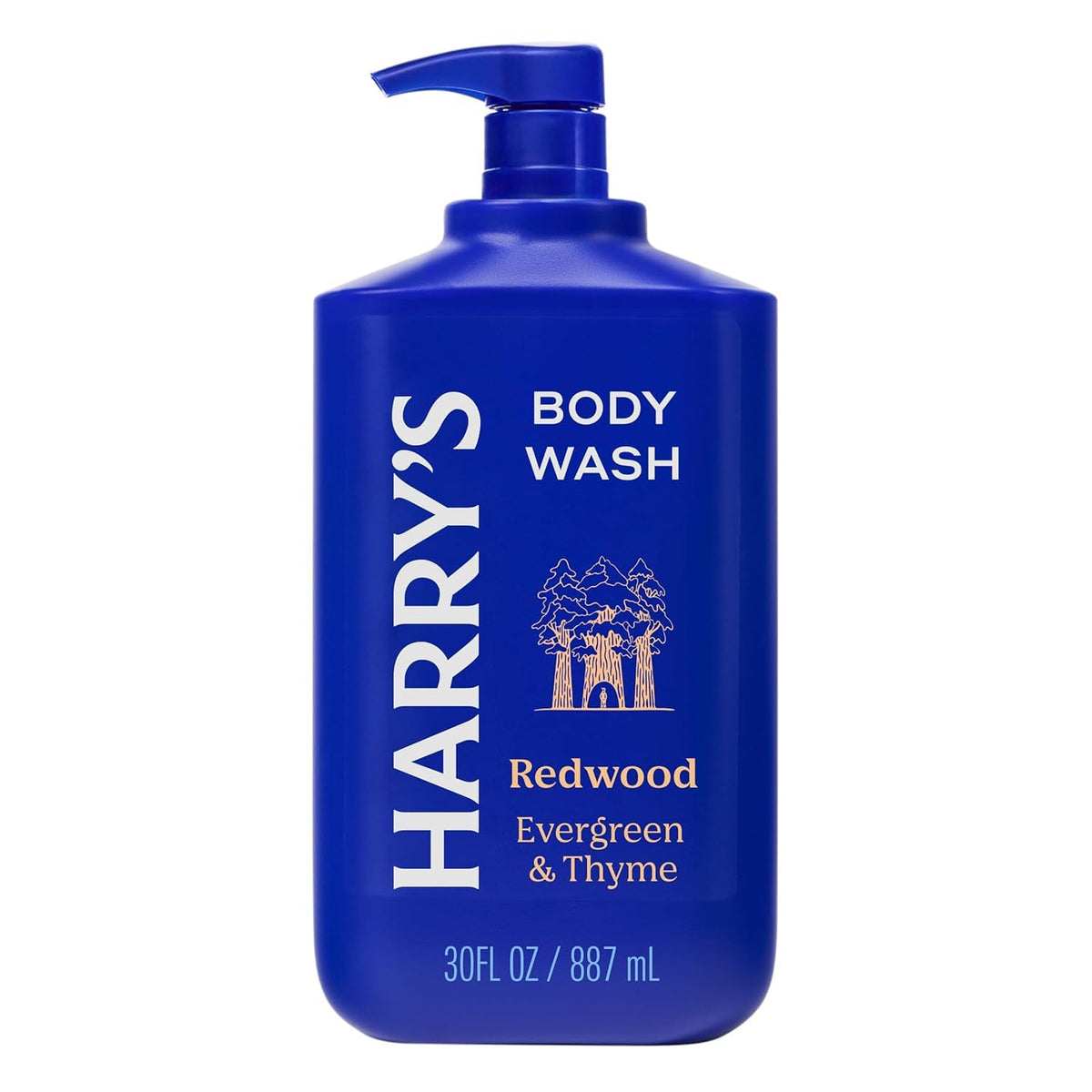 Gel douche Harry's Redwood 30 fl oz vue de face avec étiquette