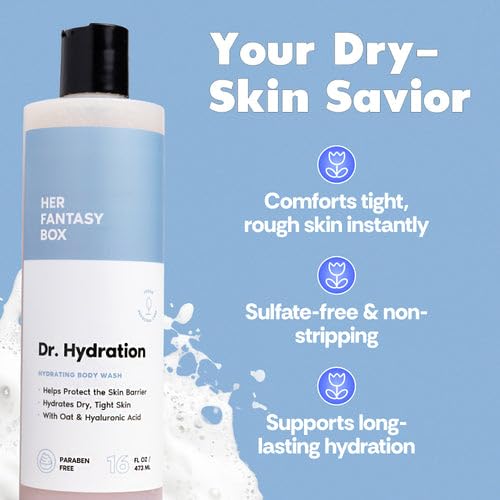 Gel Douche Hydratant Her Fantasy Box sur un fond de salle de bain