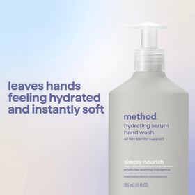 Gel douche hydratant Method sur un évier