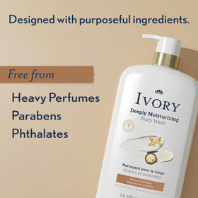 Gel douche Ivory au beurre de karité avec gouttes d'eau