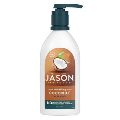 Gel douche JASON au coco 1L vue avant avec étiquette