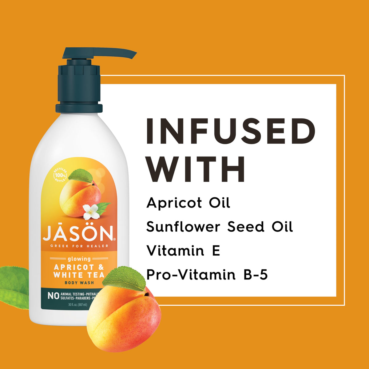 Gel Douche JASON sur une surface en marbre