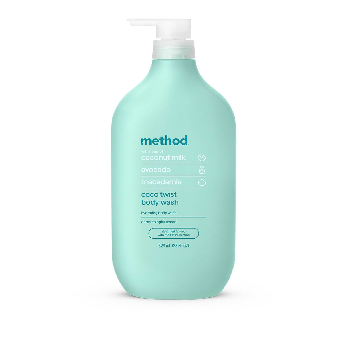Gel douche Method Coco Twist 940g vue avant avec étiquette colorée