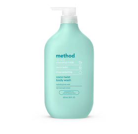 Gel douche Method Coco Twist 940g vue avant avec étiquette colorée