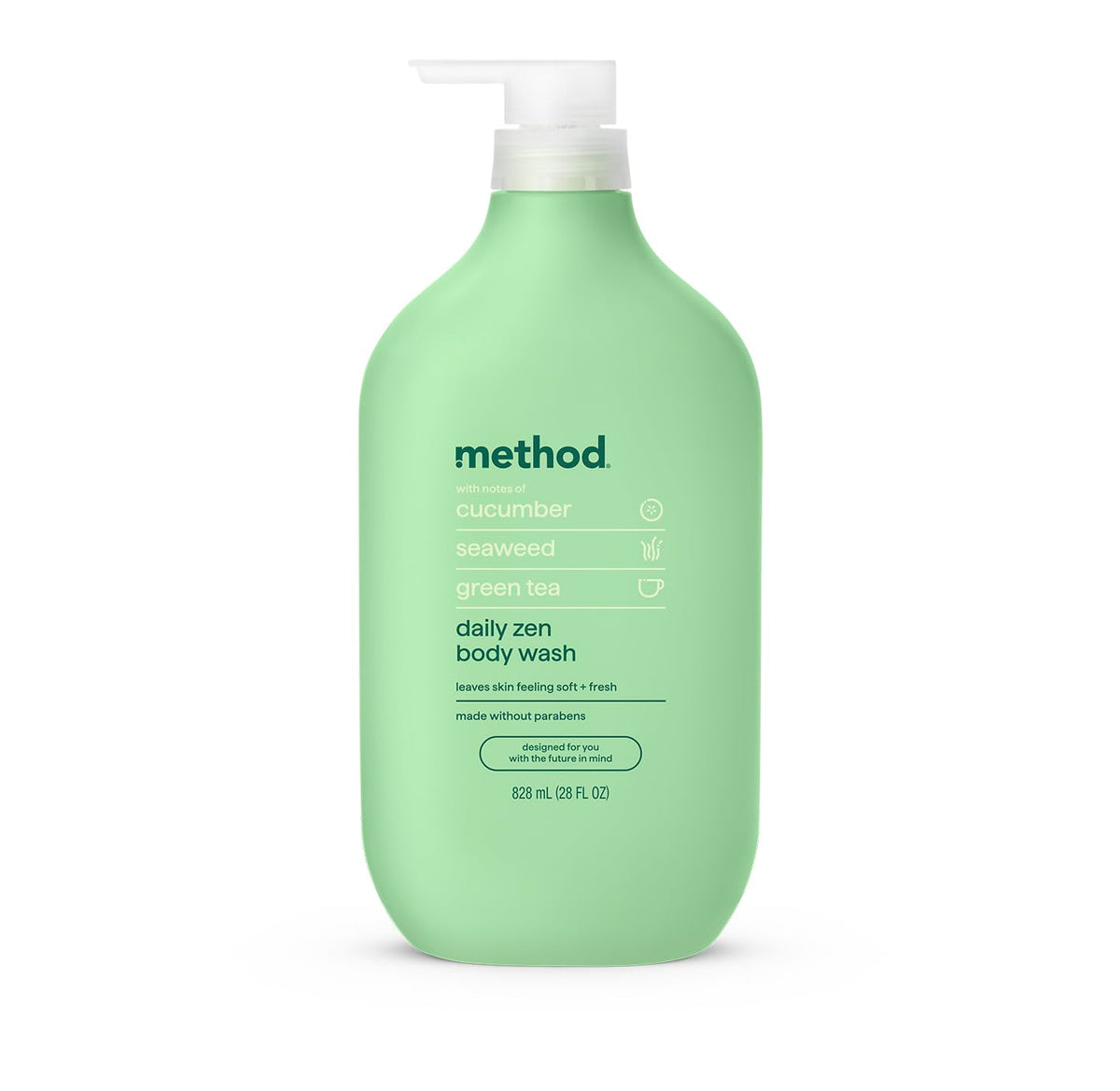 Gel douche Method Daily Zen 828 ml vue avant avec bouchon