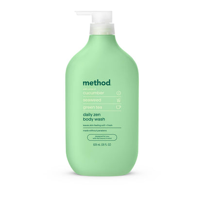 Gel douche Method Daily Zen 828 ml vue avant avec bouchon