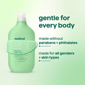 Gel douche Method Daily Zen sur un porte-savon