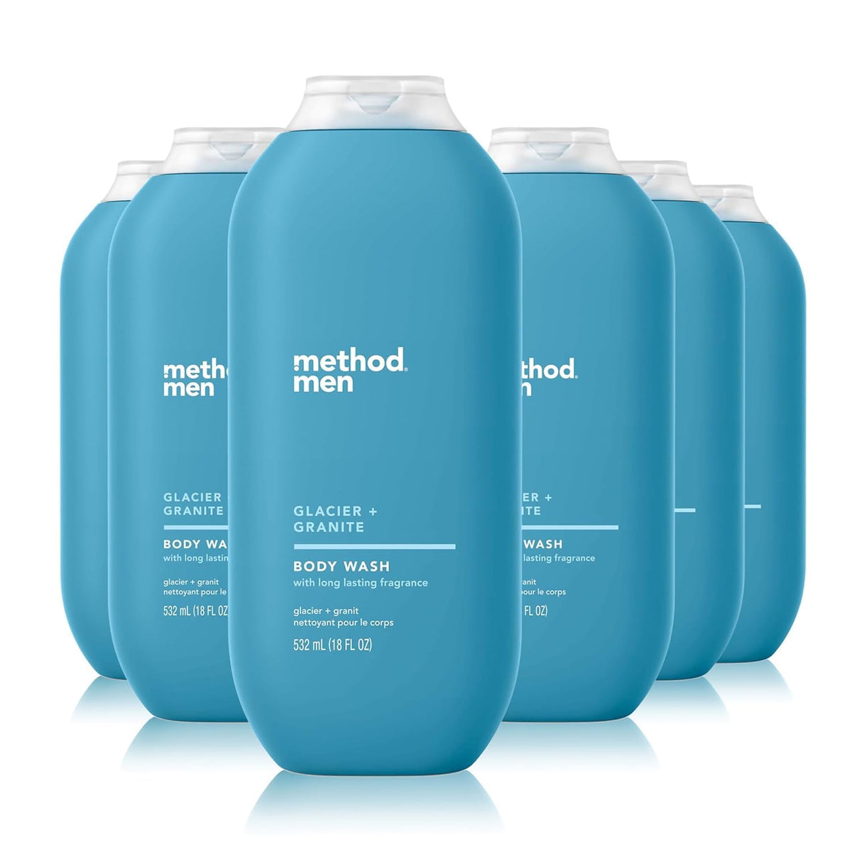 Gel douche Method Homme Glacier + Granite, 6 bouteilles de 532 ml