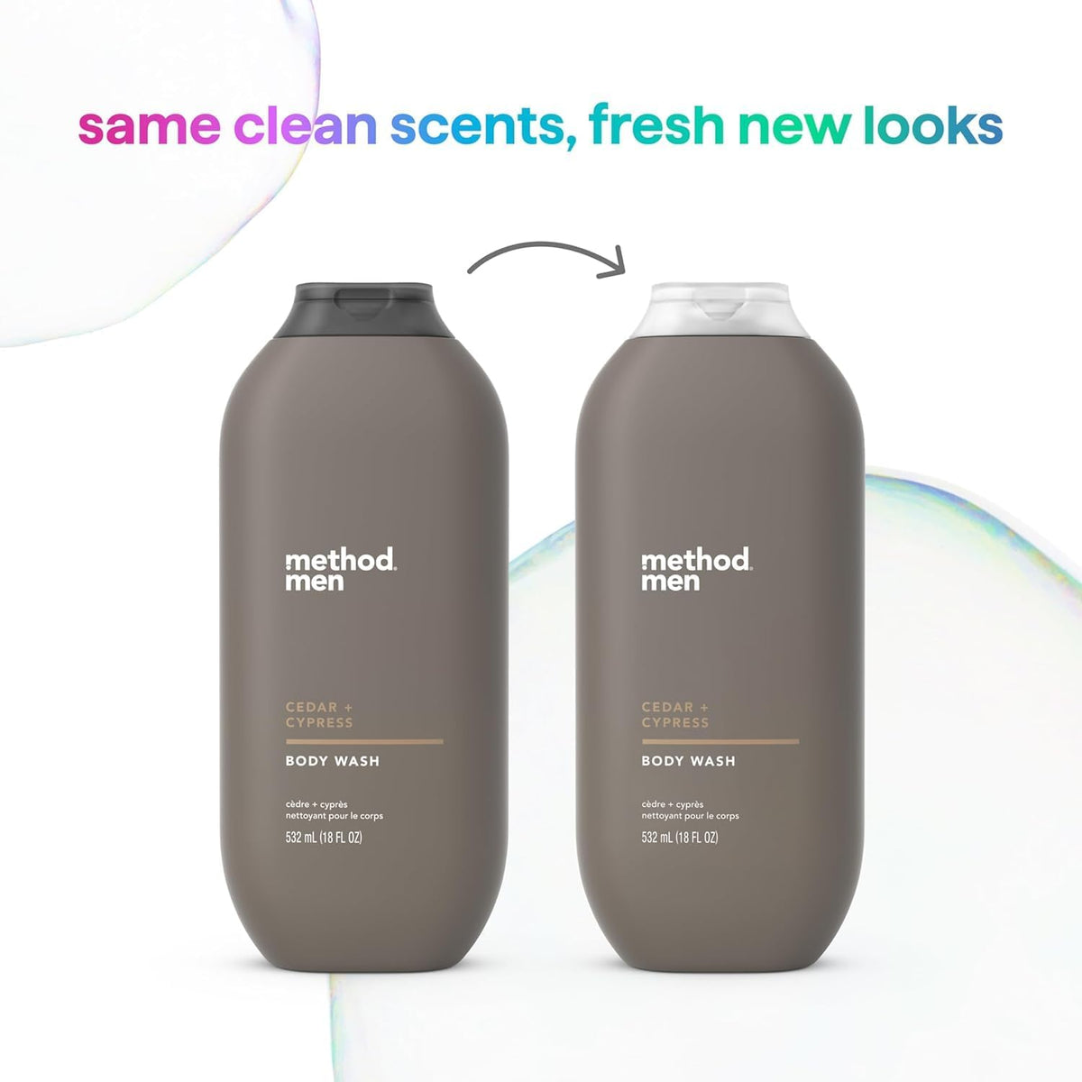 Gel douche Method Hommes Cèdre et Cyprès 532 ml en utilisation