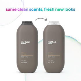 Gel douche Method Hommes Cèdre et Cyprès 532 ml en utilisation