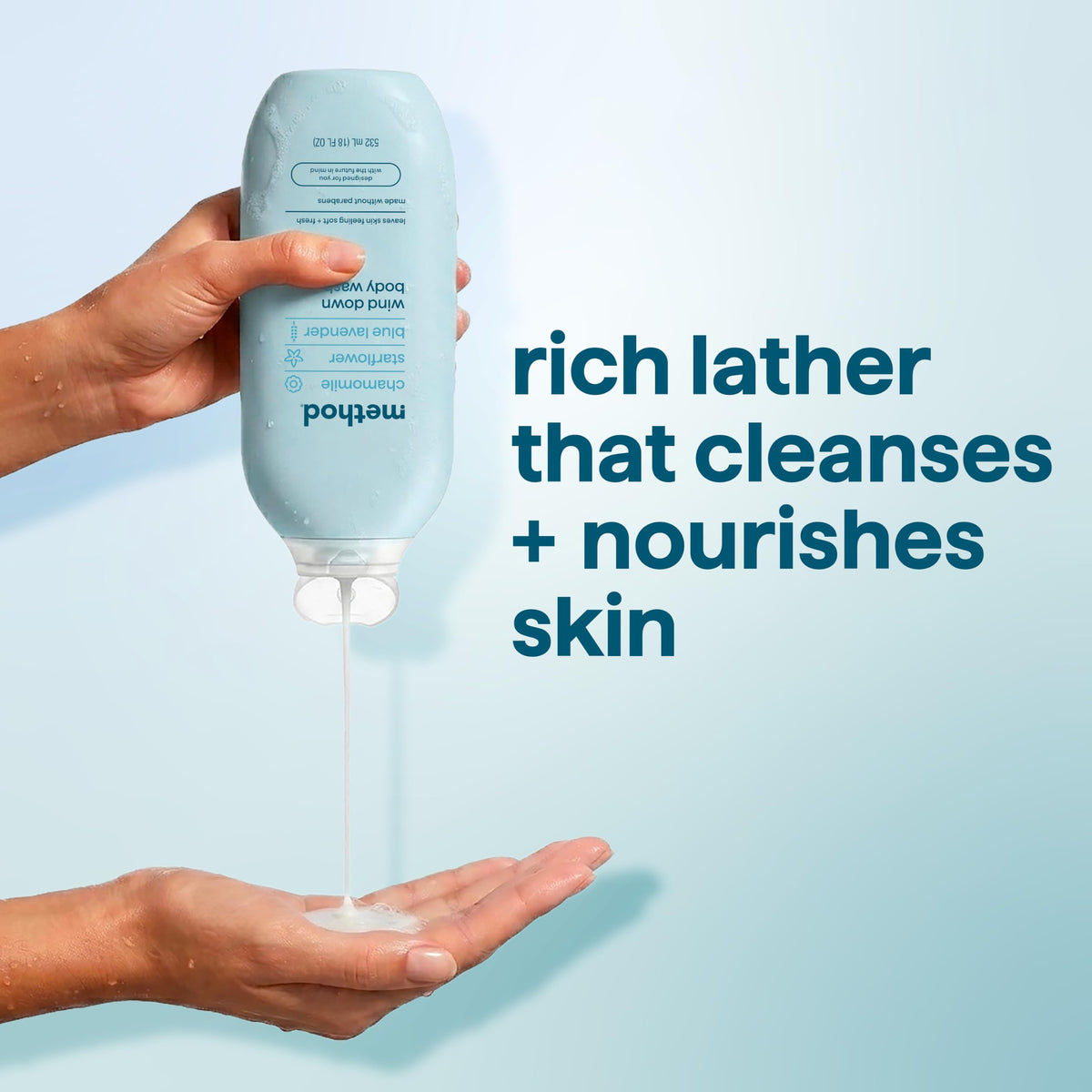 Gel Douche Method Wind Down, ambiance détente avec fleurs