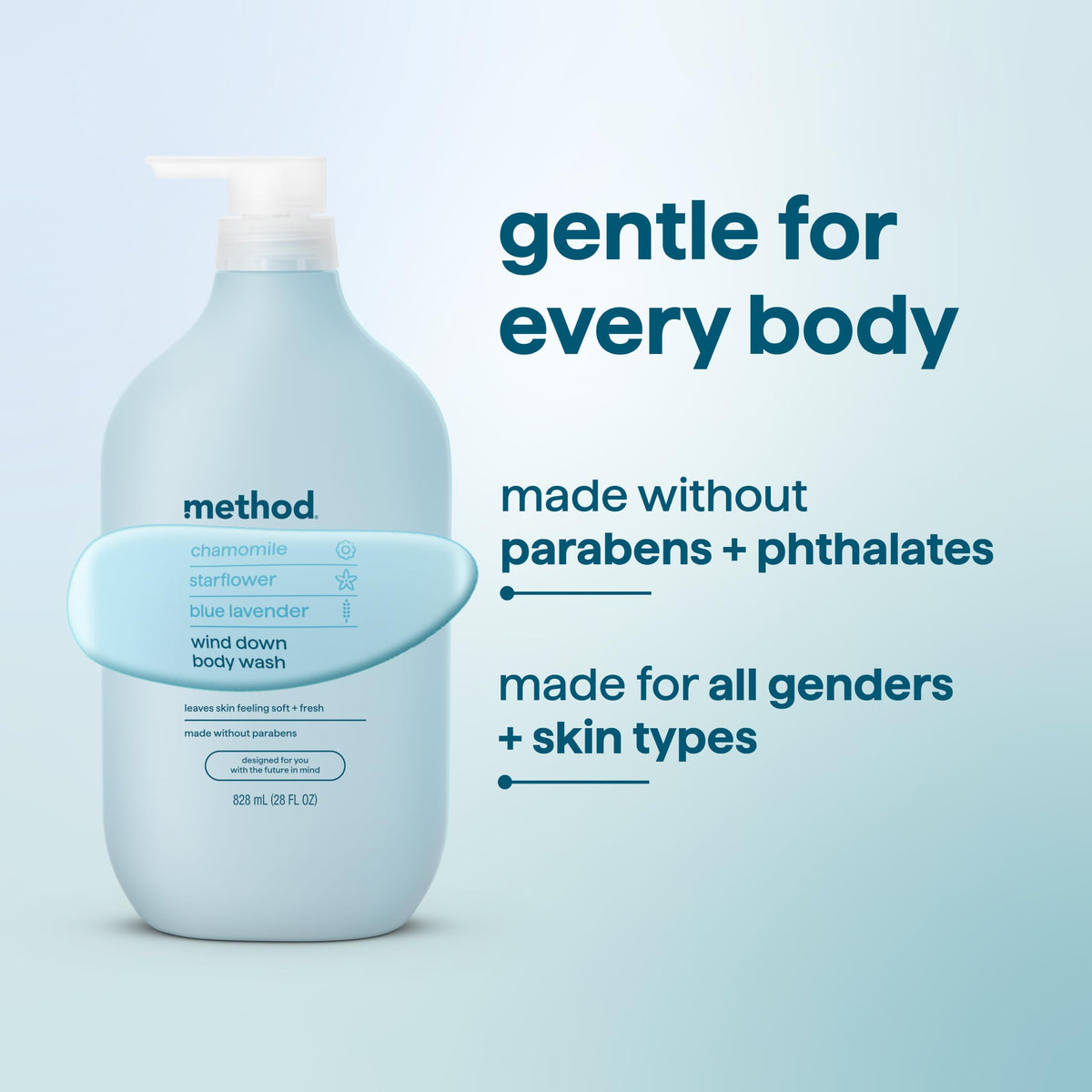 Gel douche Method Wind Down et ses notes de parfum relaxant