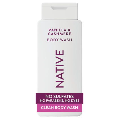Gel douche Native 18 fl oz parfum vanille et cachemire vue de face