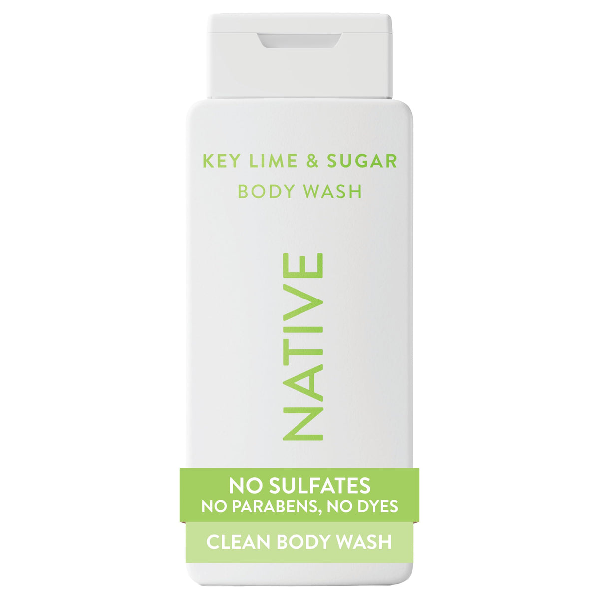 Gel douche Native 18 oz parfum Lime Clé & Sucre vue de face