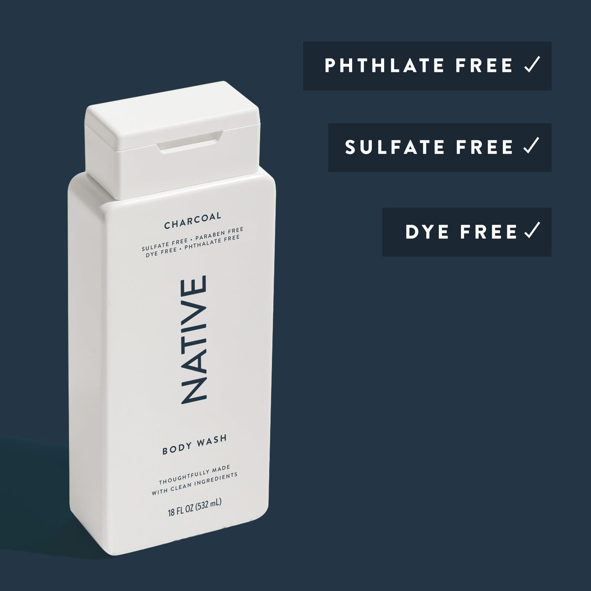 Gel douche Native 530g sur un fond de plage