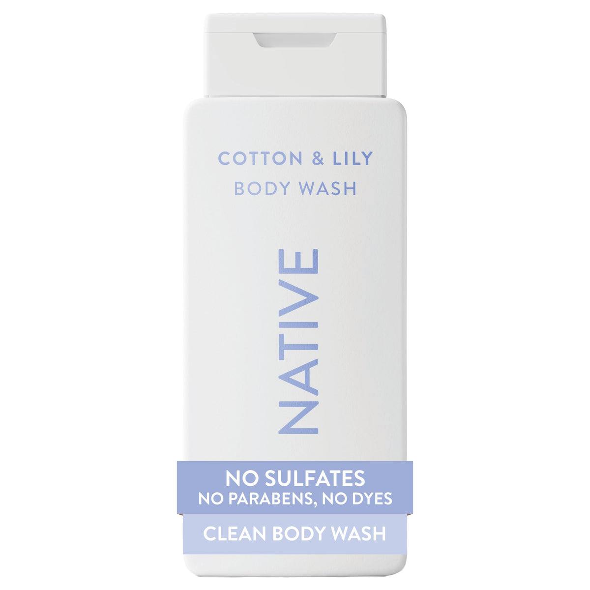 Gel douche Native au Coton et Lys bouteille vue avant