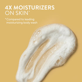 Gel douche Native avec un fond tropical d'ananas et noix de coco