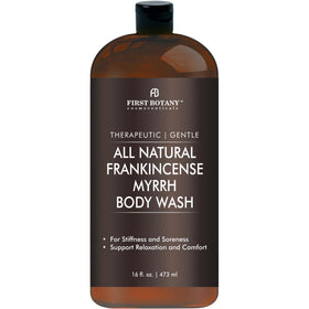 Gel douche naturel First Botany 473 ml avec encens et myrrhe, vue de face