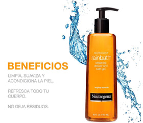 Gel douche Neutrogena Rainbath versé dans un bain