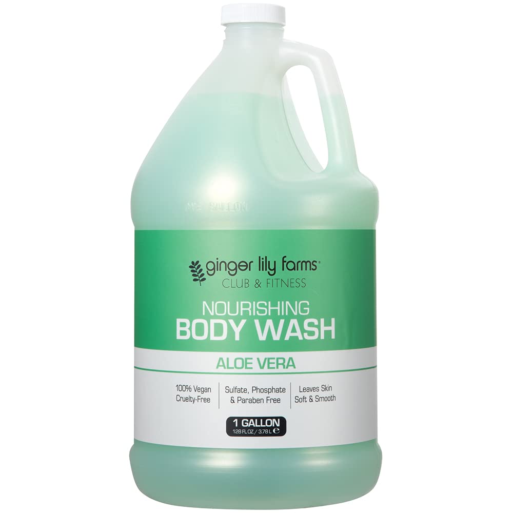 Gel douche nourrissant Ginger Lily Farms 1 L avec étiquette