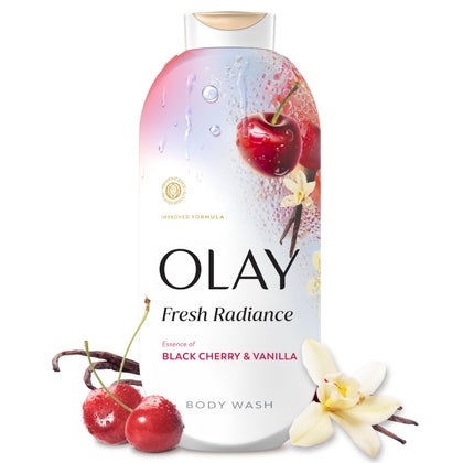 Gel douche Olay Fresh Radiance 730g avec étiquette et bouchon